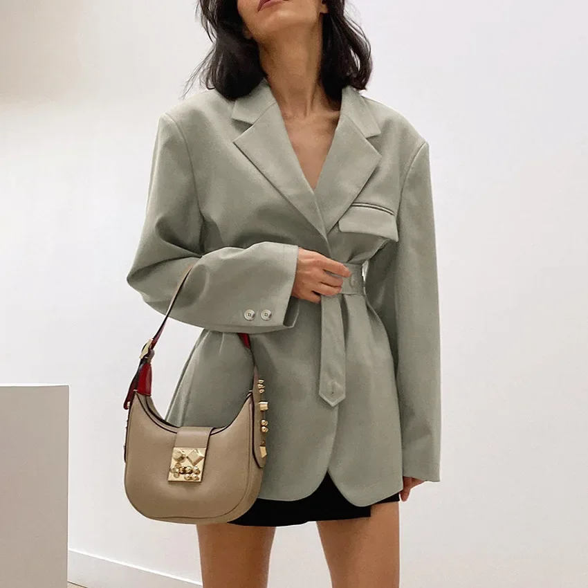 Factory Outlet A Elegant Women Blazers Women Long Sleeve Slim Chic Office Lady Coat Casual Work Jacket Spring Autumn