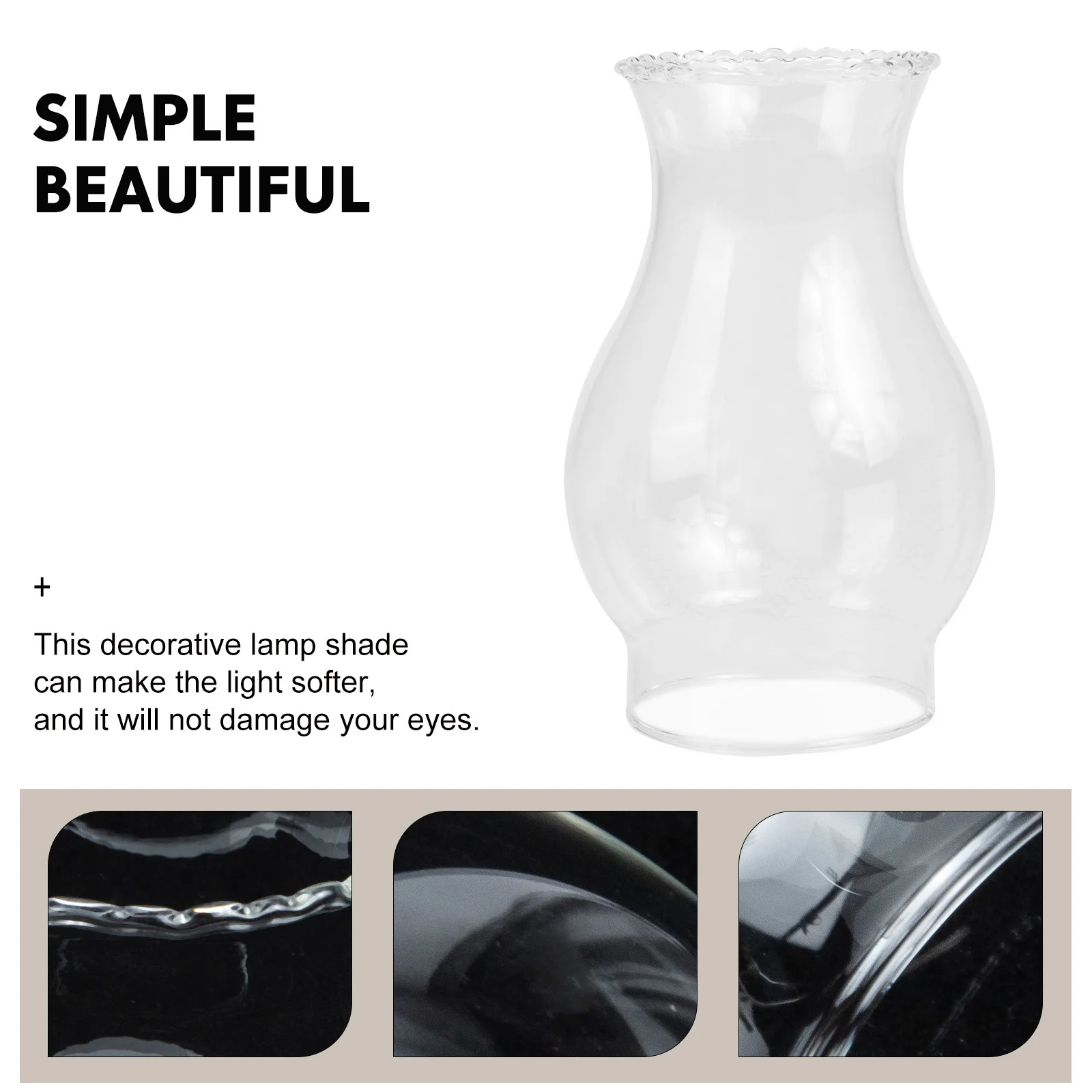 

Safe Glass Lamp Cover Decorative Retro Wall Lampshade Soft Light Shade for Use Glass Light Shade