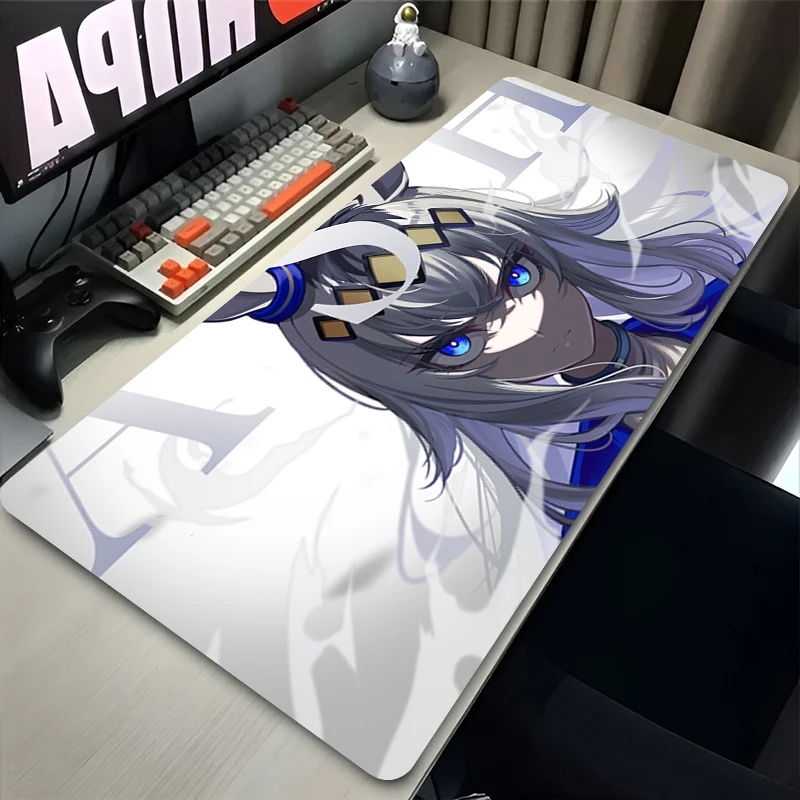 Oguri Cap Umamusume Mousepad HD الطباعة ألعاب الكمبيوتر قفل الحافة عدم الانزلاق ماوس الوسادة XXL ألعاب الكمبيوتر جميلة ديربي وسادة مكتب