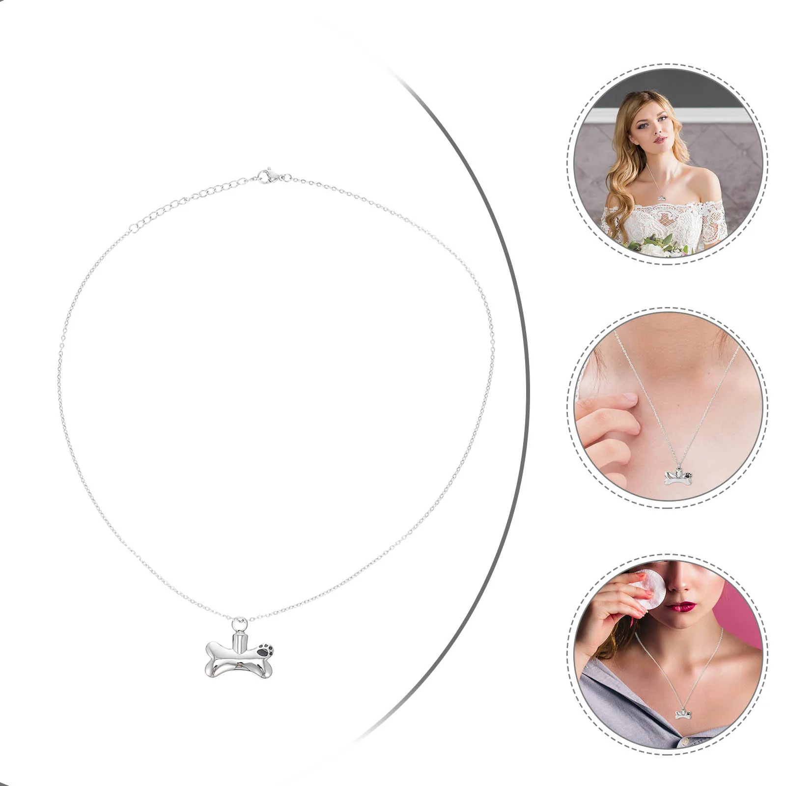 

Memorial Ash Pendant Necklace for Pets Fine Craftsmanship Cremation Jewelry Keepsake for Loved Ones Portable Design