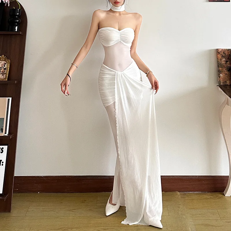 欧米風秋新作レディースハイウエストファッションレターカラードレス