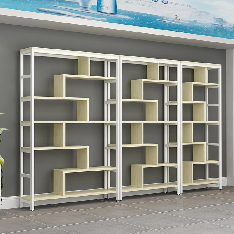 Customized Hair Salon Cosmetics Display Cabinet Supermarket Multi-layer Display Rack Drop Shelf Cosmetics Organizer Storage Entr