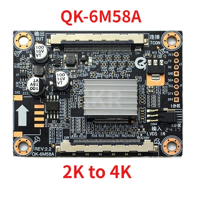 لوحة مهايئ تلفاز LCD الأصلية QK-6M58A REV: 2.2 2k إلى 4k قسم متغير #1