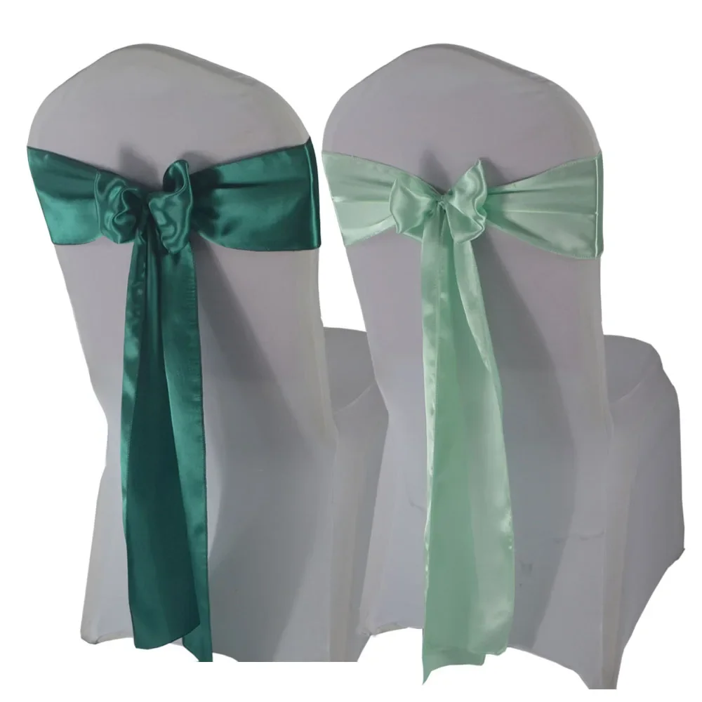 (10/50 pezzi) fascia per fiocco in raso decorazione per sedia da sposa nastro fascia per cravatta a farfalla per natale compleanno telai per feste Indoor/Outdoor