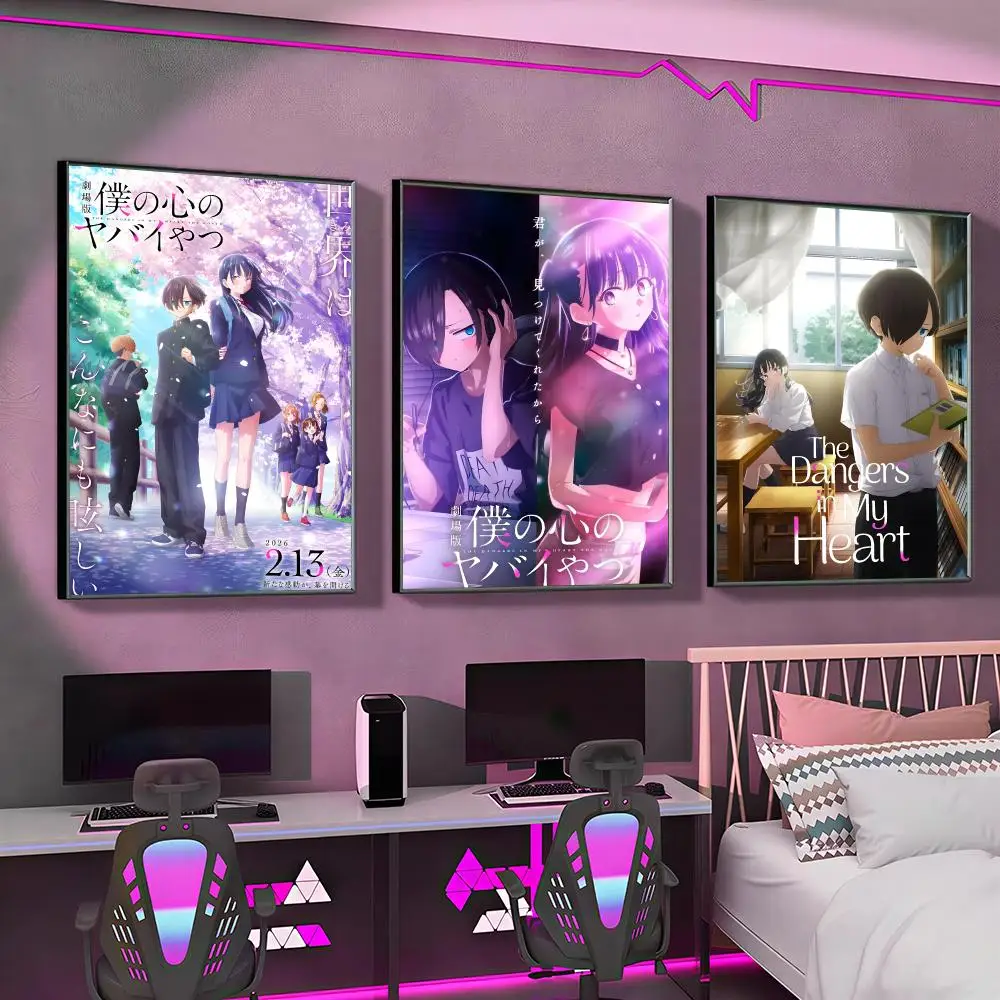 Anime T-The Dangers in My Hearts Poster Versatile HD Waterproof Wall Art Self-Adhesive Decor for Any Space Ideal Gift