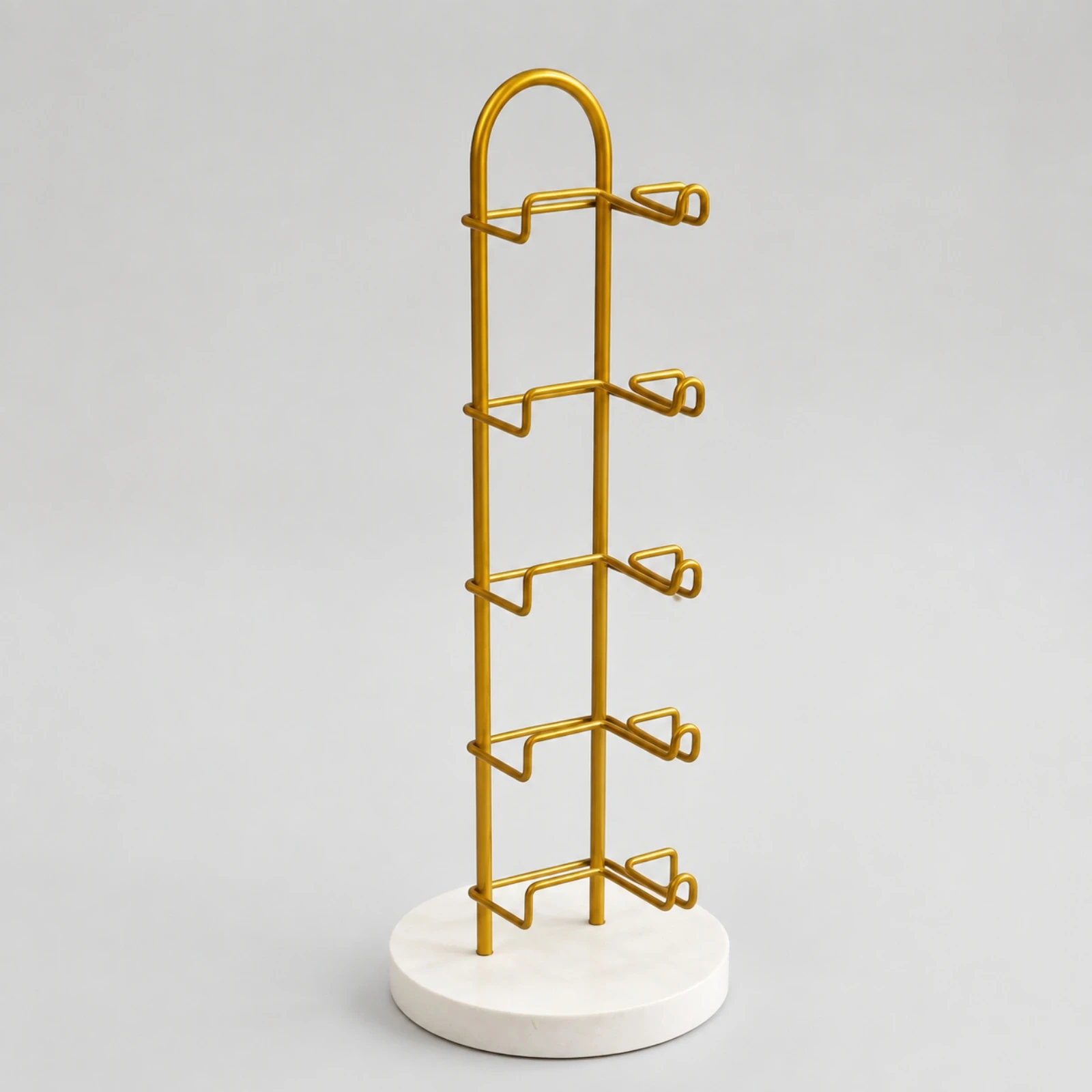 Five-Tier Eyeglasses Display Rack Long-Lasting Metal Eyewear Storage Rack Freestanding Sunglasses Organizer Rust-Resistant