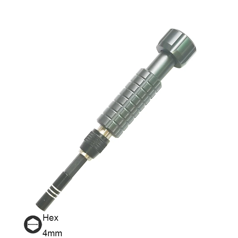 

New 2 in 1 Quick Release Alloy Aluminum Screwdriver Handle 6.35mm for 1/4 inch Hex Bits with one 4mm Micro Bit Hex Adapter