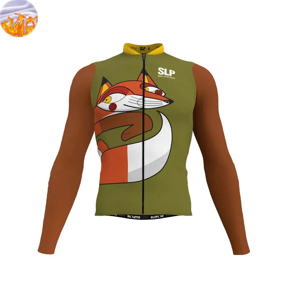 

Зимние велосипедные майки SLP 2025, мужские термофлисовые куртки Maillot с длинным рукавом, профессиональная командная одежда, уличная одежда для шоссейного велосипеда