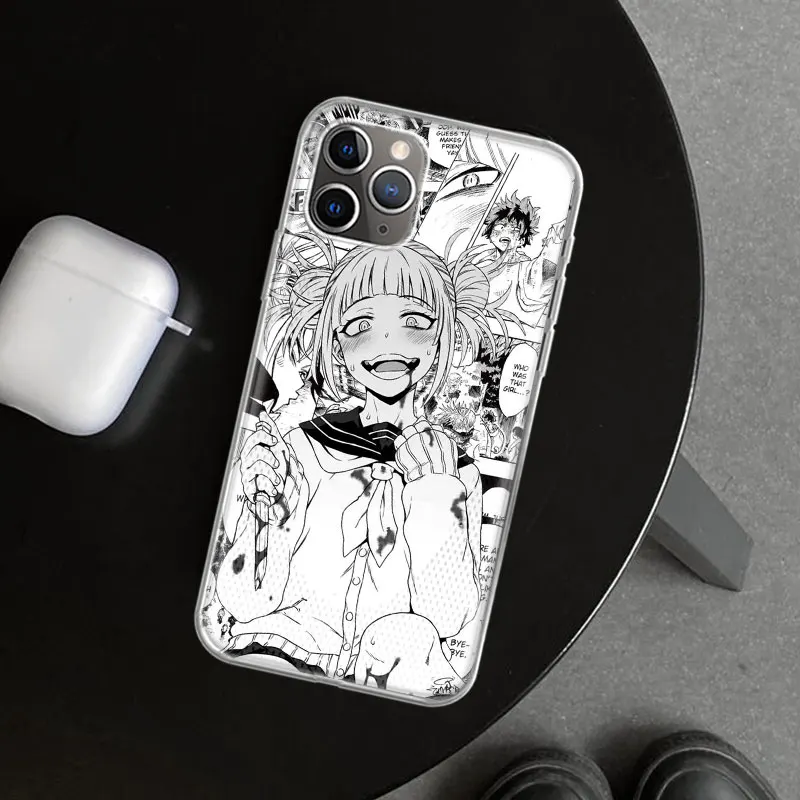 Custodia per telefono Anime Himiko Toga Waifu per iPhone 11 12 13 14 15 16 Pro Max Apple X XS XR 7 Plus 8 + Art Fundas 14 personalizzato