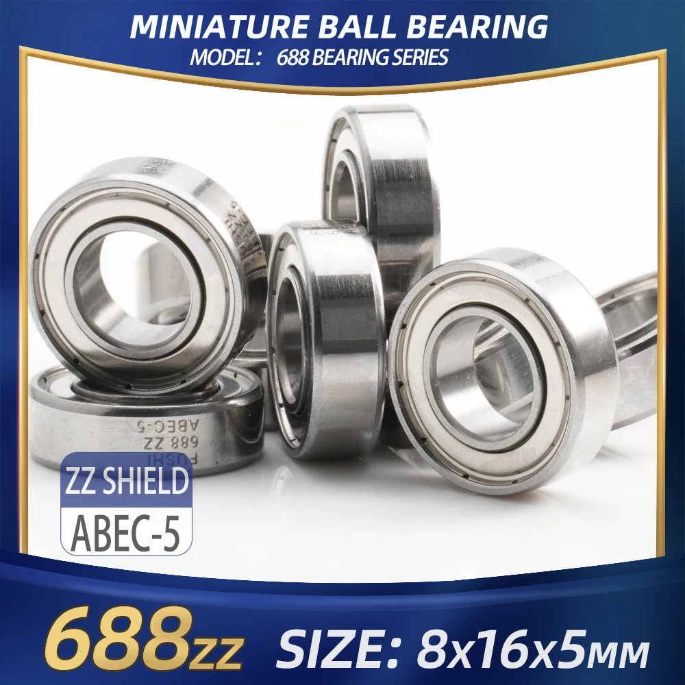 FUSHI 688 2RS Bearing 8x16x5 mm 10Pcs 688RS 688ZZ 688Open