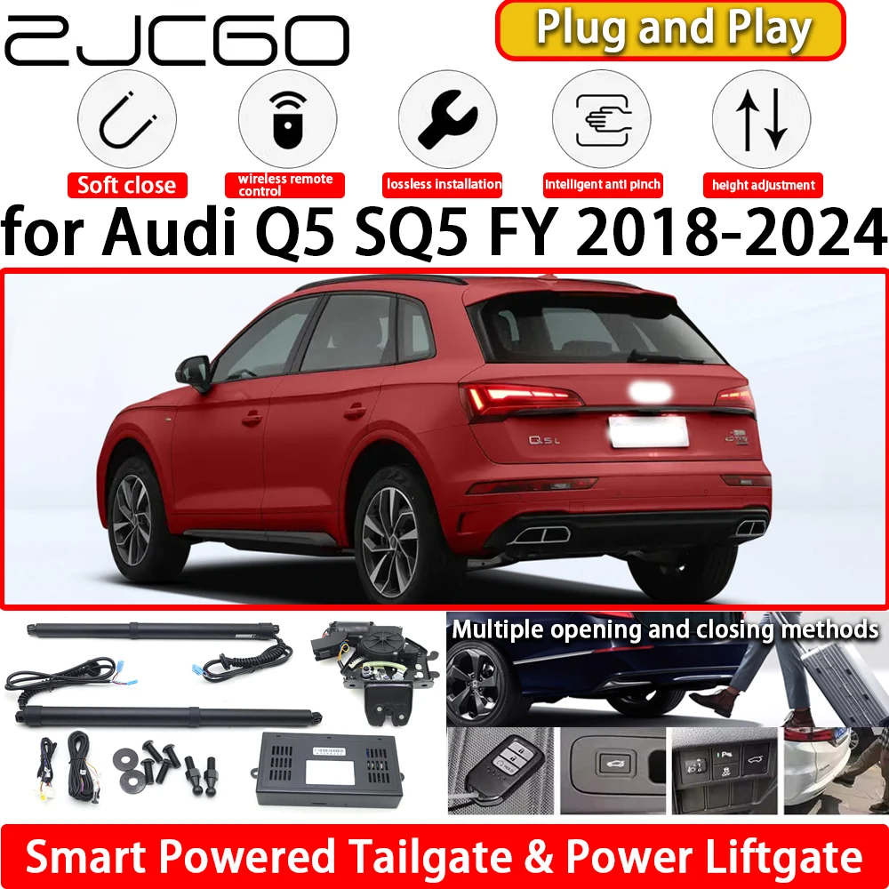 ZJCGO for Audi Q5 SQ5 FY 2018-2024 OEM Automatic Electric Powered Tailgate Power Liftgate Tail Gate Lift Kit System Plug & Play