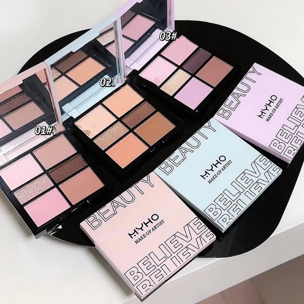 جديد 6 ألوان عينيه لوحة لؤلؤي ماتي لون الأرض الترا المصطبغة ماتي طويلة الأمد الحليب الشاي بريق ظلال العيون النساء