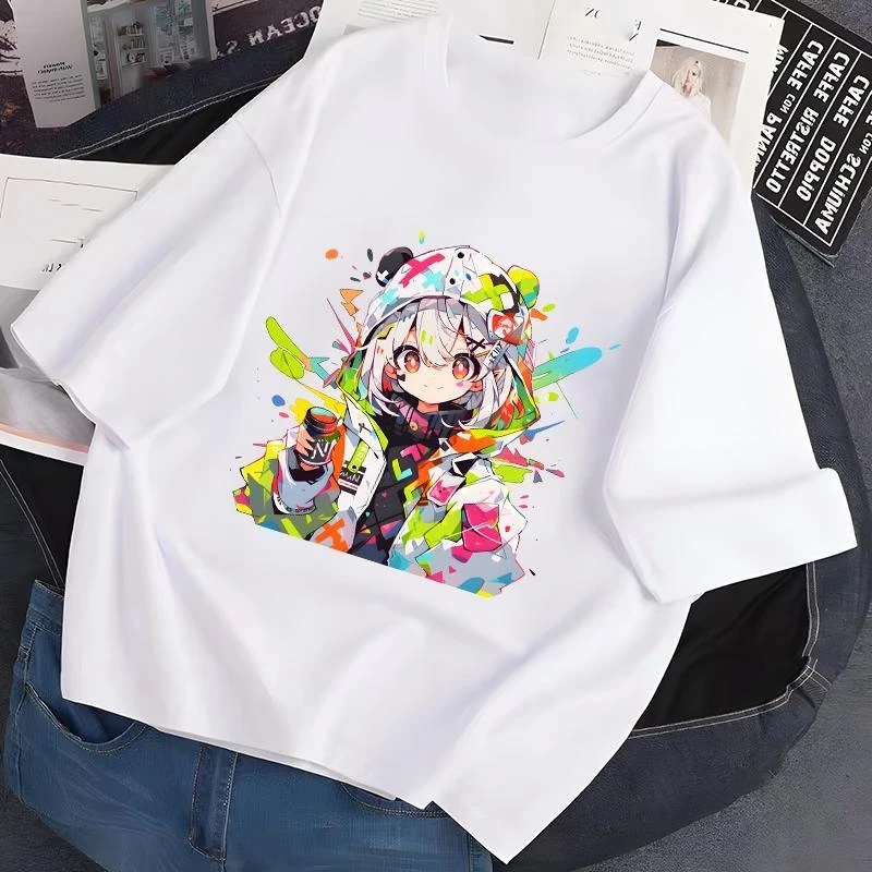 

New Arrival Cool Character Printed T-shirt Men Women Round neck American style Summer Cotton Loose Adults Children Tops