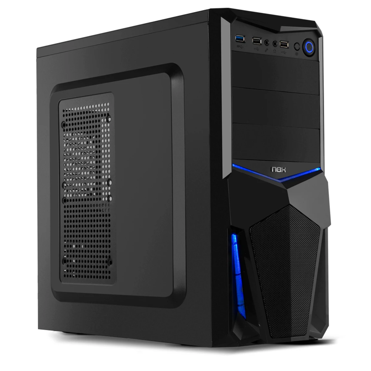 Computer Box PC desktop Semitorre ATX pvd USB 3.0 nero Gaming - NOX