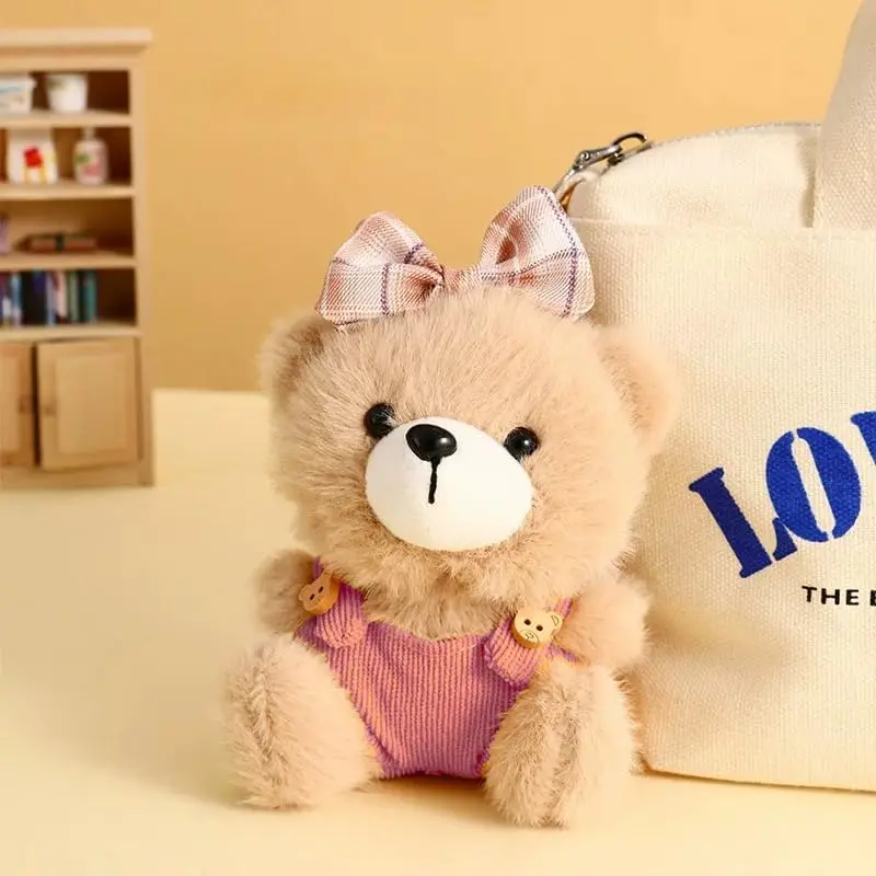 Adorable Llavero de Peluche con Forma de Oso para Bolsos, Carteras, Mochilas y Llaves