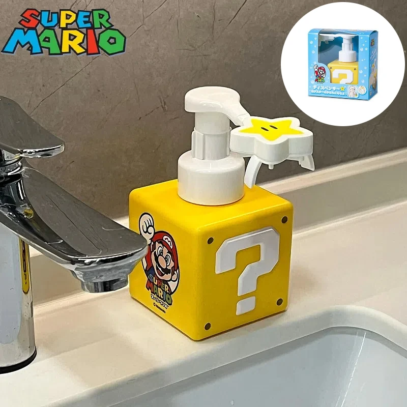 Soap Dispenser Anime Super Marios Bros Hand Sanitizer Container Bathroom Wash Storage Bottle Lotion Dispenser Refillable Bottle