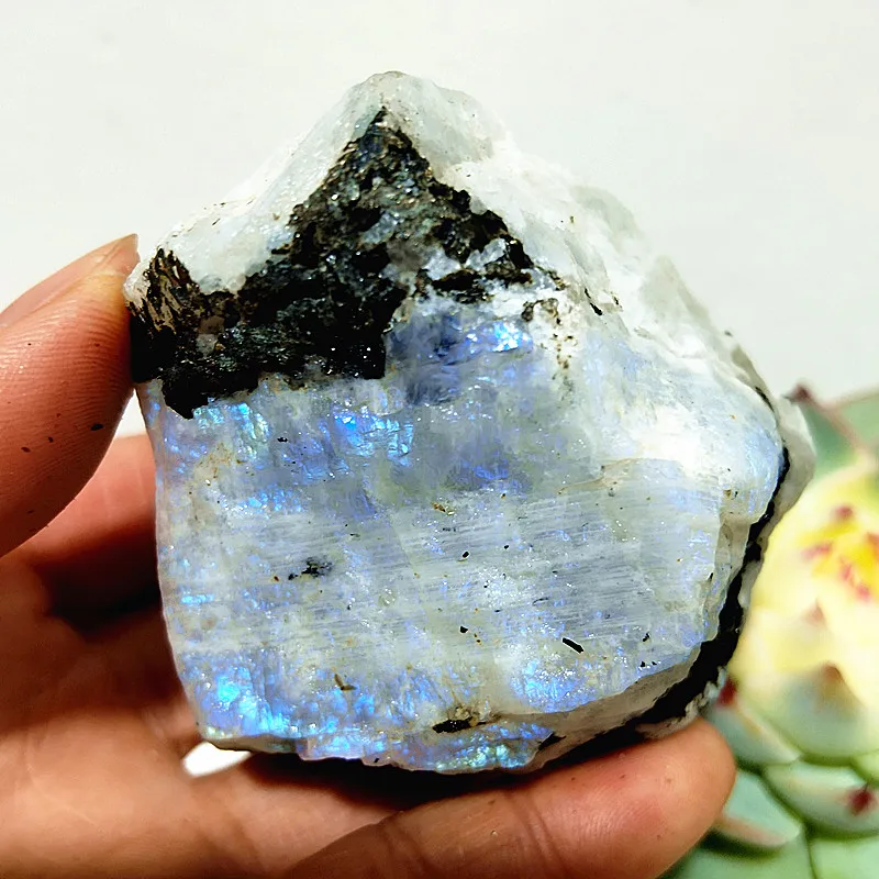 

Natral Gemstone Beautiful Moonstone Labradorite Crude Raw Ore Ore Marker Chakra Spiritual Healing Crystal Home Decoration