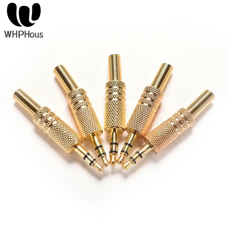 1Pcs 3.5mm Stereo Audio Jack Plug Mini 1/8Inch Jack Plug Headphone Male Plug Coax Cable Audio Adapter Connecter Soldering