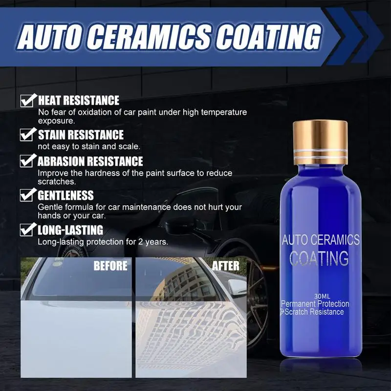 Car Ceramic Coating Car Nano Ceramic Coating Agent With Sponge And No-dust Cloth Anti-Scratch Automotive Ceramic Coating 50ml