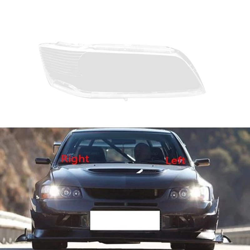 

Car Right Headlight Shell Lamp Shade Transparent Lens Cover for Mitsubishi Lancer Evolution 2005-2006