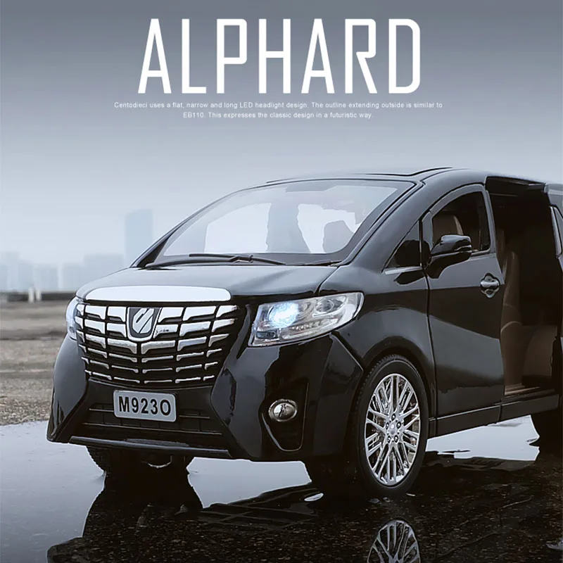 1:24 Toyota Alphard MPV Car Model Alloy Car Die Cast Toy Car Model Pull Back Children Toy Collectibles Free Shipping A159