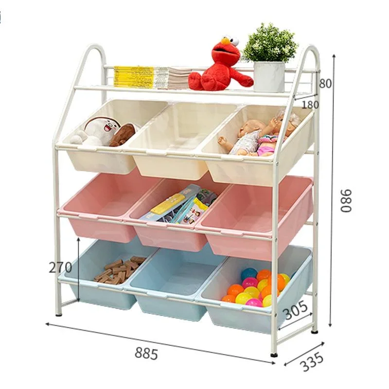 Multi-layer Book Shelf for Kids Simple Floor Shelves Multi-Layer Toy Storage Rack Bedroom Low Cabinet Living Room Furniture