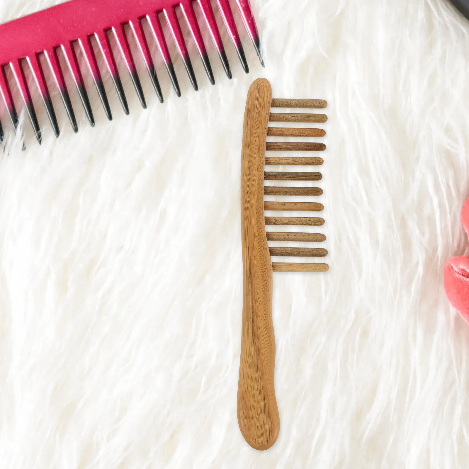 

Wide Wooden Comb Natural Wood Wide Tooth Comb Massage Scalp Tool Detangle Curly Hair Styling Hair Care Tool for Women Men