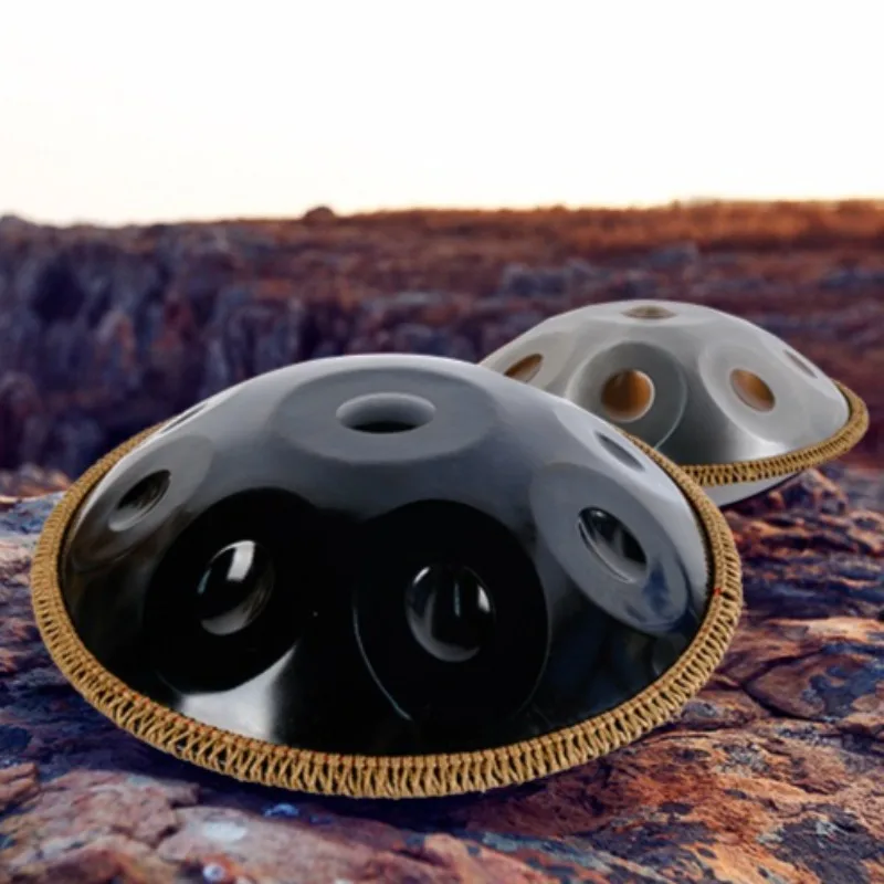 الفولاذ المقاوم للصدأ HandPan المهنية الكبار المبتدئين HandPans المحمولة 9 لهجة الدف يده 10 لهجة أدوات قرع