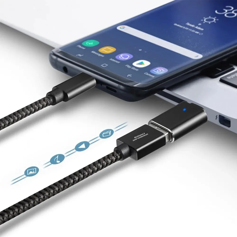 Adaptateur LED USB 3.0 vers Type C OTG vers USB C USB-A vers connecteur femelle type-c pour adaptateurs Samsung Xiaomi iPhone POCO
