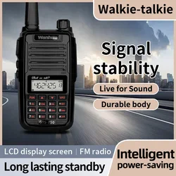 Wanhua-walkie-talkie de mano GTS-750 con frecuencia UHF de 400-470MHZ y comunicación de 10km, batería de litio de 2800mAh