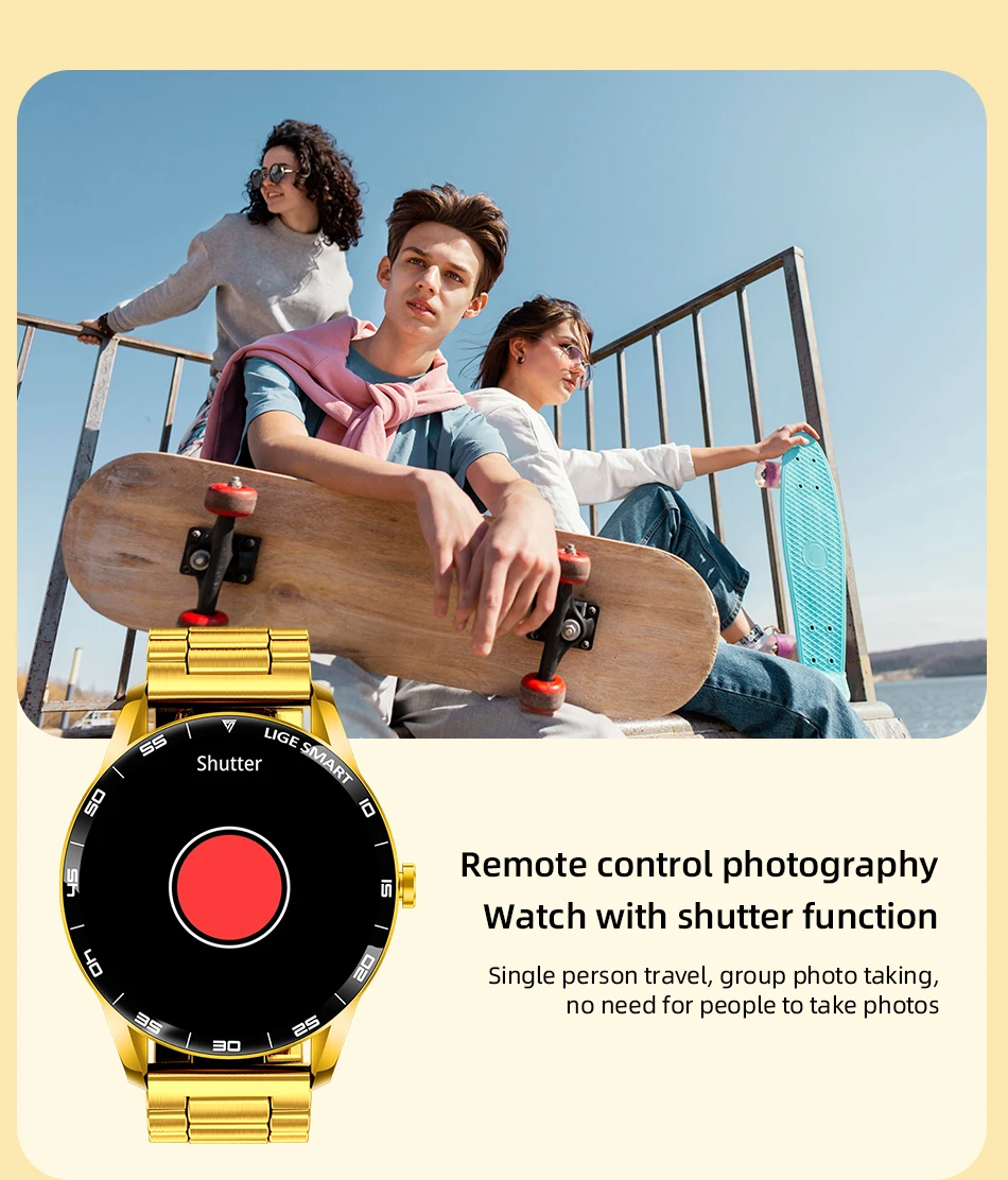 LIGE 2026 New Smartwatch Men 1.38" HD Bluetooth Call Heart Rate Monitor Waterproof Sport Smart Watch Women For Android iOS Phone