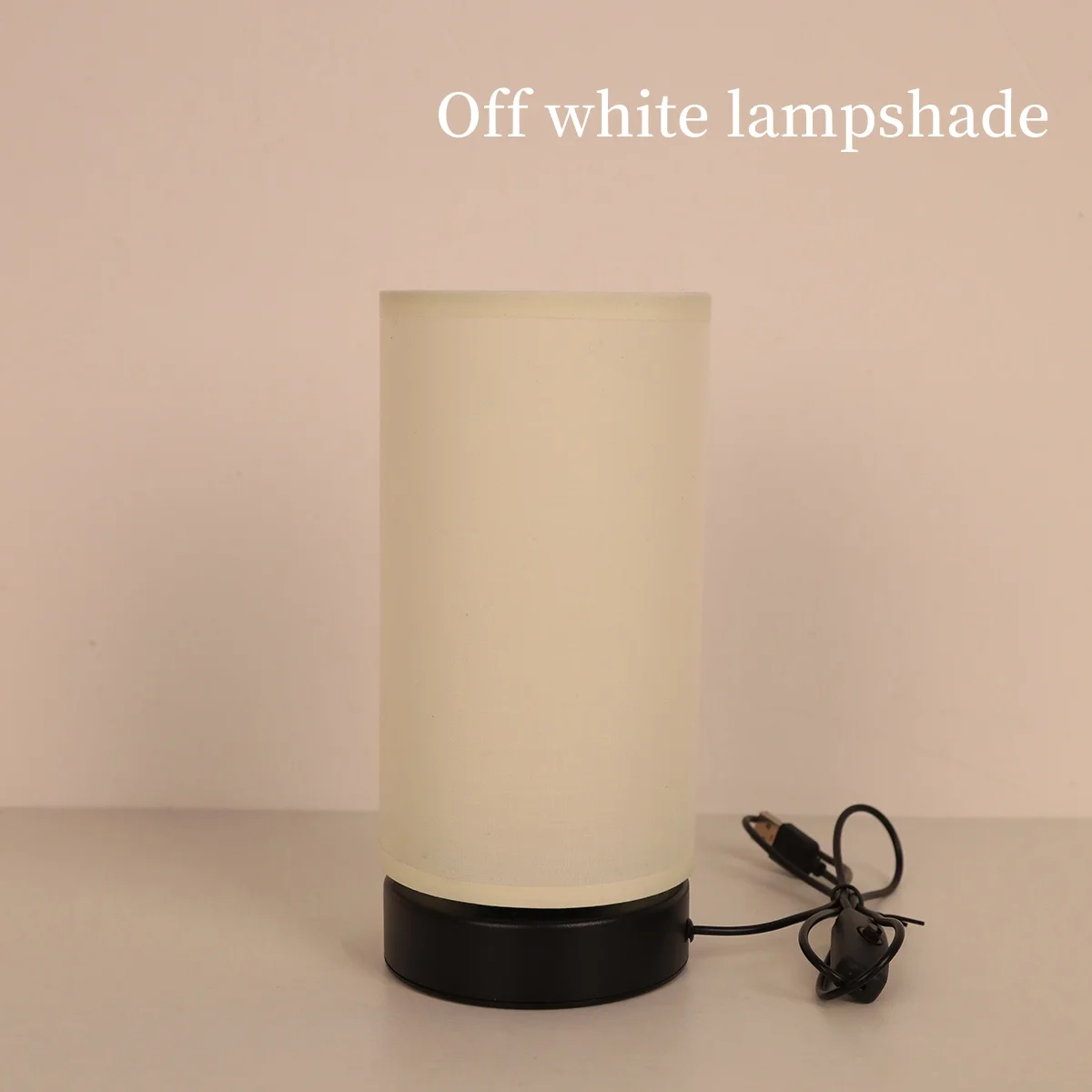 Modern Minimalist Fabric Warm Light Desk Lamp, USB Switch Bedroom Bedside Ambient Light, Living Room and Study Decoration