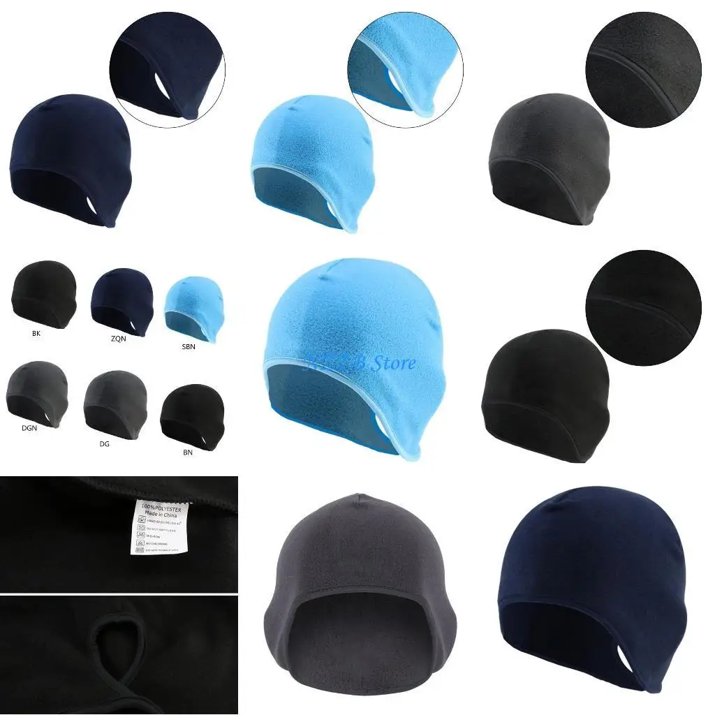 

T21F Men Hat Winter Cap Thicken Beanie Hat Breathable Headwear PolarFleece Hat for Adult Outdoor Activity Cycling Skiing Hat