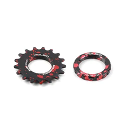 POLSO Black and Red Fixed Gear Bike Freewheel 7075 Aluminum Alloy 13T 14T 15T 16T 17T 18T 20T Single Speed Fixie Bicycle Cog