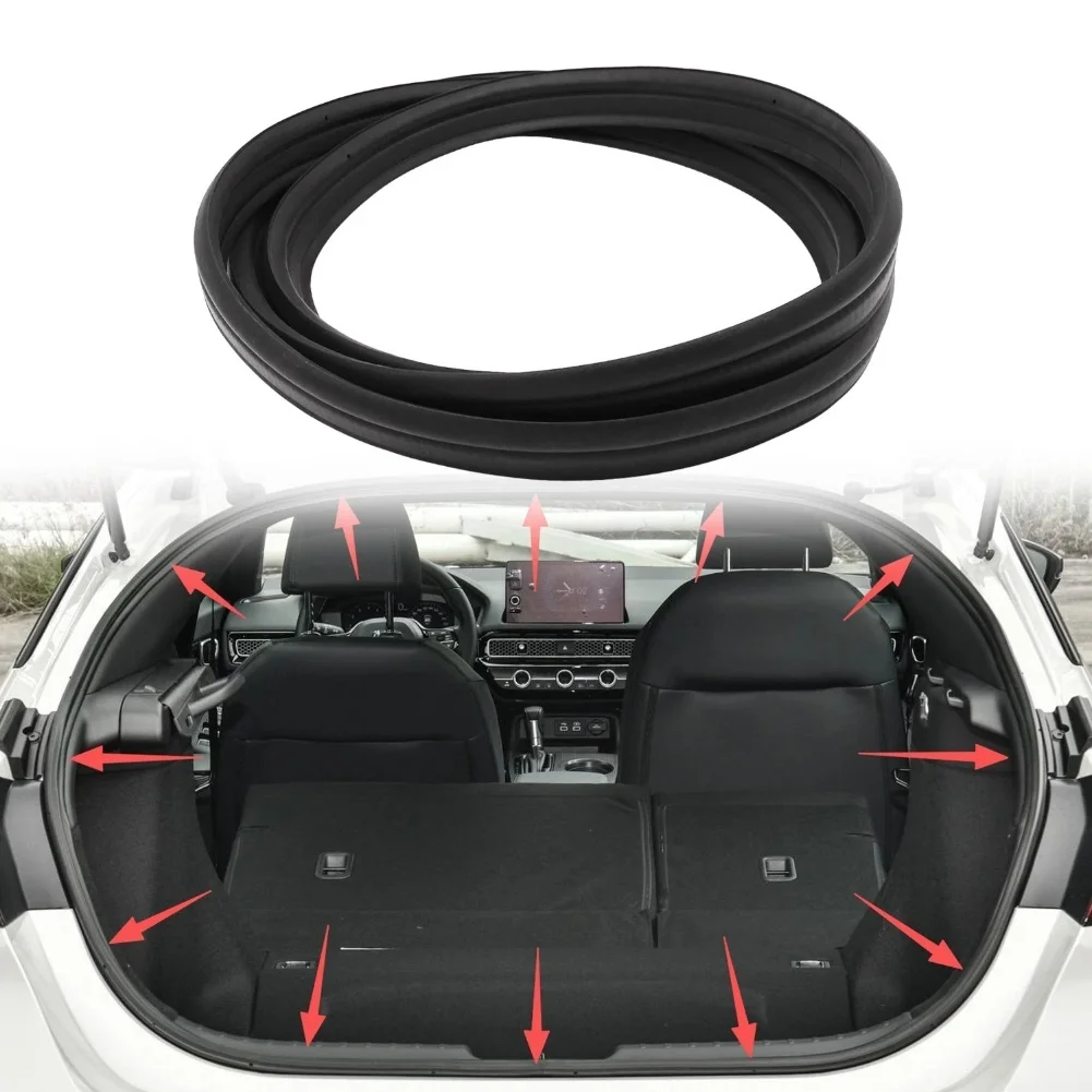 

Trunk Lid Rubber Seal Black Trunk Weatherstrip Easy Installation Rubber Construction New Condition Weather Resistant Rubber