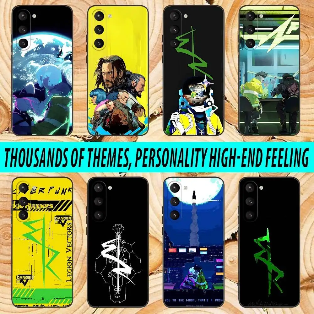 

C-Cyberpunk Cool E-Edgerunners Phone Case For Samsung Galaxy A 91,80,73,72,71,53,52,51,22,5G Soft Black Cover