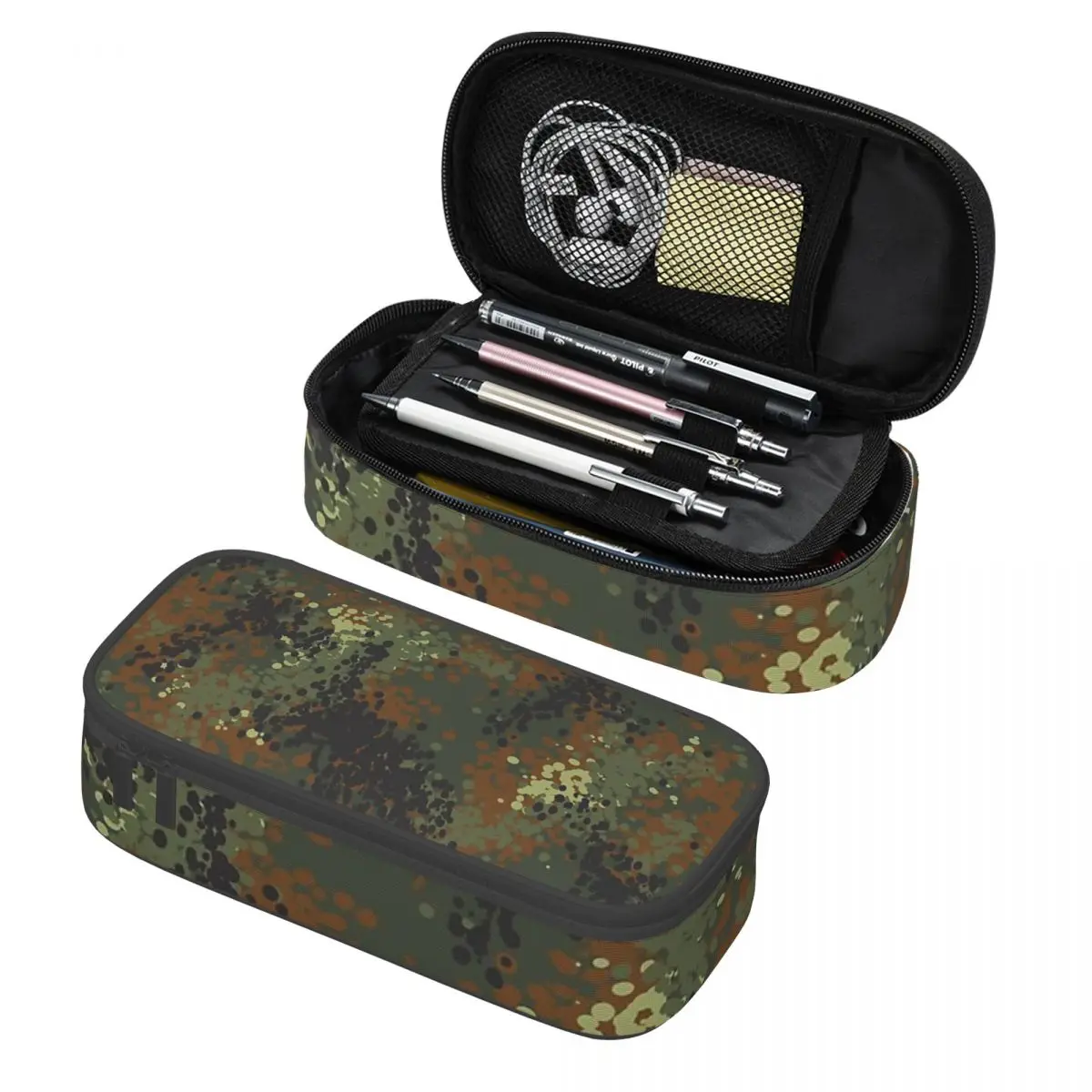 Imagem -06 - Flecktarn Camuflagem Lápis Cases Grande Capacidade Pen Bags Pen Box Lápis Bolsa para Meninos e Meninas Estudantes Papelaria Escola e Escritório