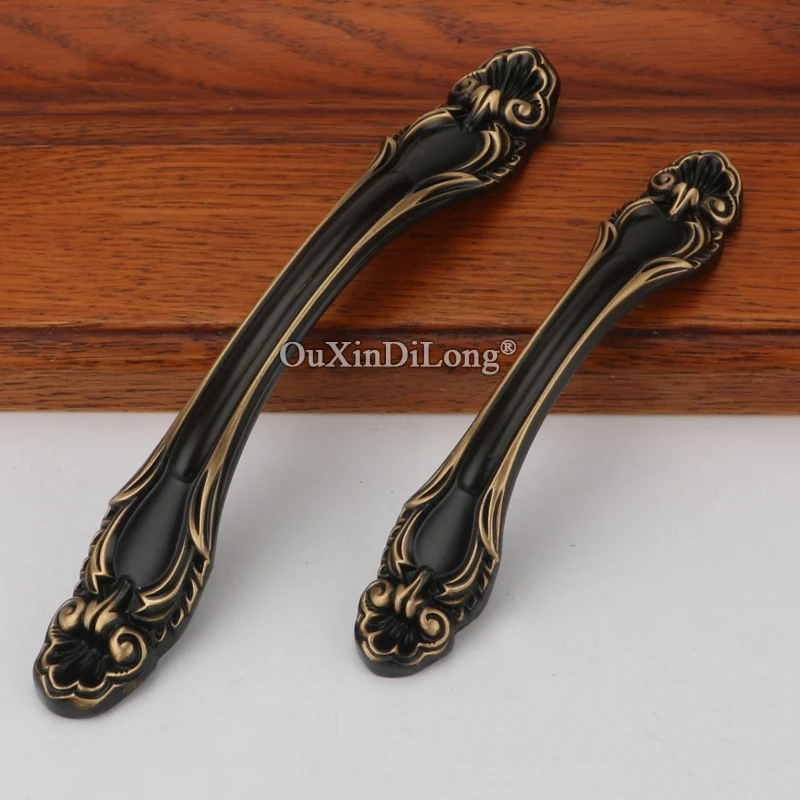 Classic Retro 10PCS Pure Brass Furniture Pulls Knobs Drawer Pulls Cupboard Wardrobe Kitchen Dresser TV Wine Cabinet Pulls Knobs