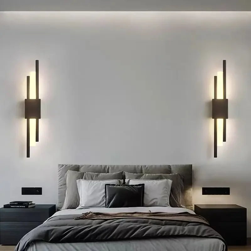 

Modern Wall Lamps for Living Room Decor Bedroom Lamp Hallway Wall Sconce Light LED Black and Gold Art Home Decoration Lighting