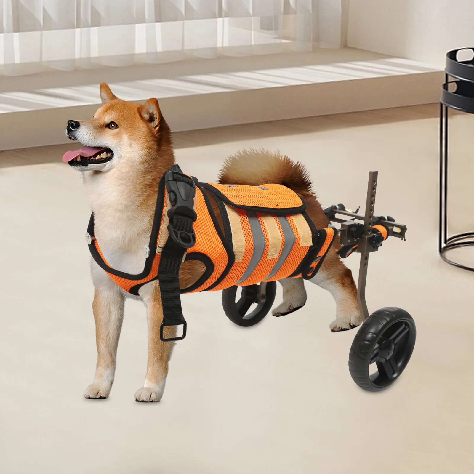 

Pet Wheelchair D-Type Buckle Adjustable Pet Wheelchair Pet Wheelchair Cart For Back Legs