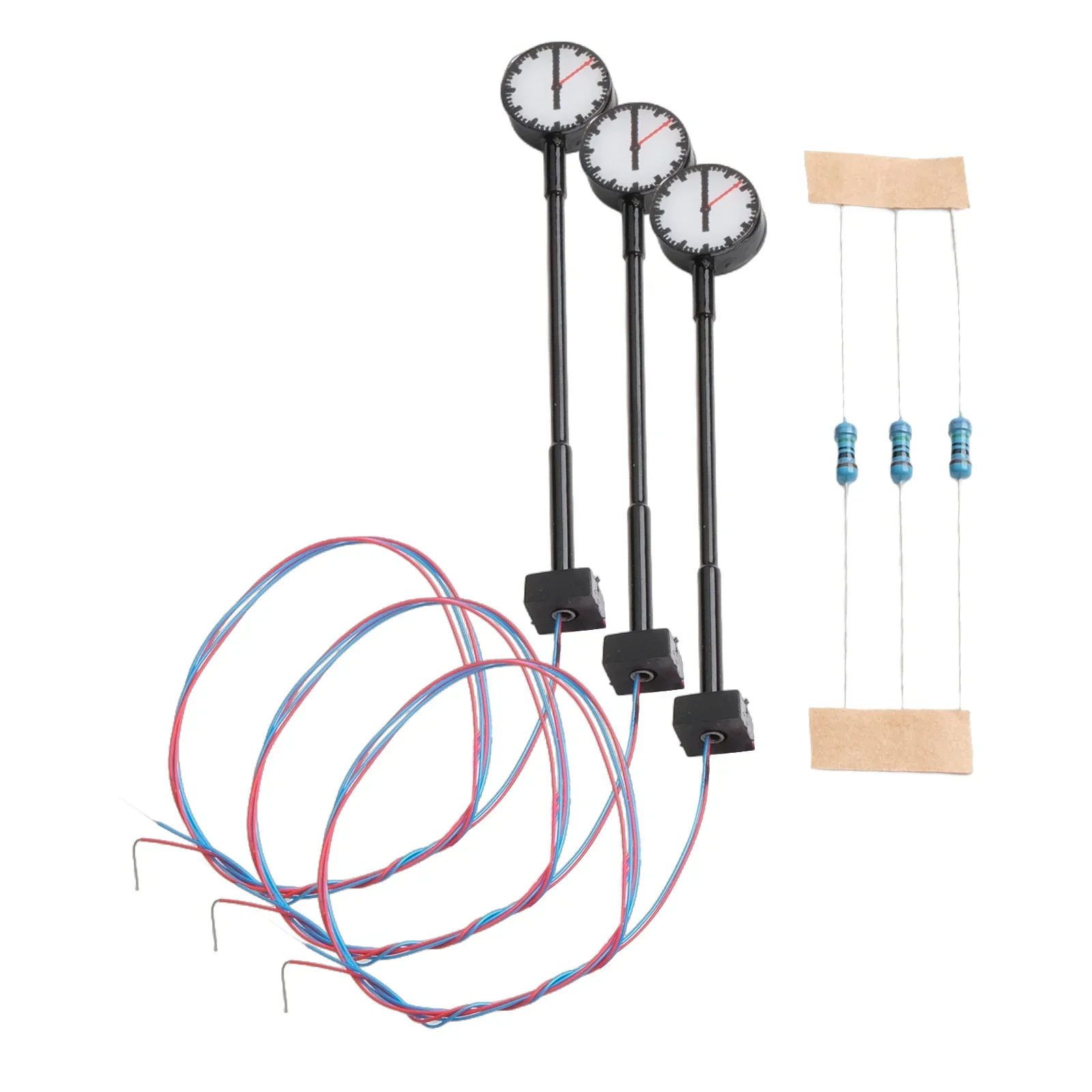 3pcs Platform Clock Lamp Model 1:87 HO Scale Gauge Model Railway Light Layout Model Lights Plug-In With LED Train Station Layout