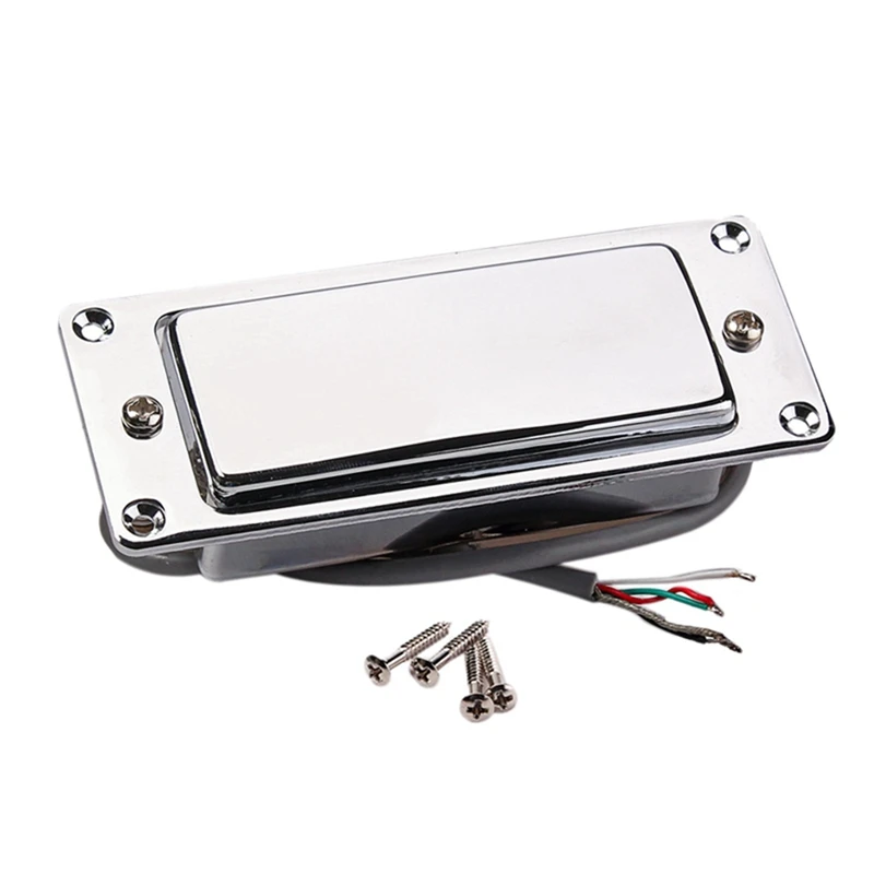 

New Upgrade Silver Mini Double Coil Humbucker Electric Guitar Pickup Closed Guitar Pickup