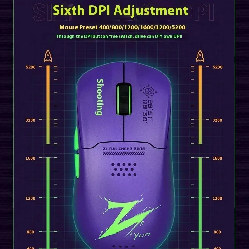 Imagem -06 - Valkyrie Wireless Tri-mode Mouse Paw3395 Sensor 4k Base de Carregamento Lightpeso Gaming Mouse Acessórios pc 2.4g Valkyrie