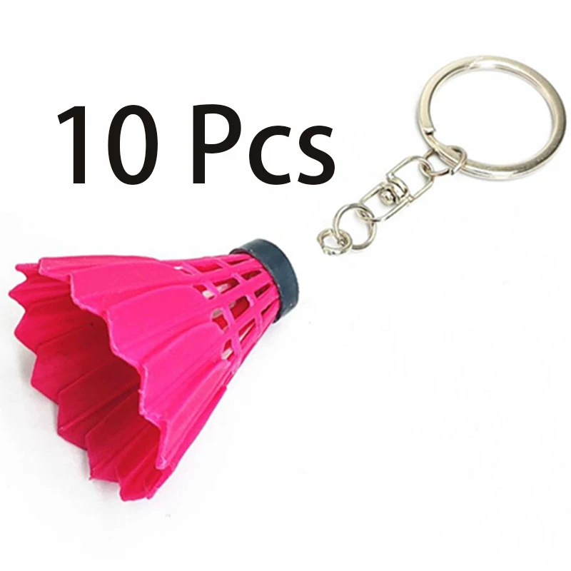 

10 Pcs Badminton Key Ring Keychain Mini Miniature Souvenirs Pendant Shuttlecock Chain Keyring Creative Game Gift Keychains Gifts