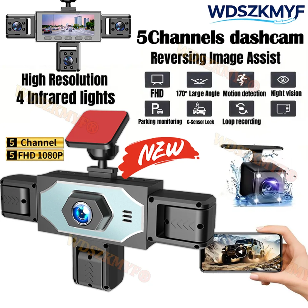 New 5Ch Car Dvr 360…