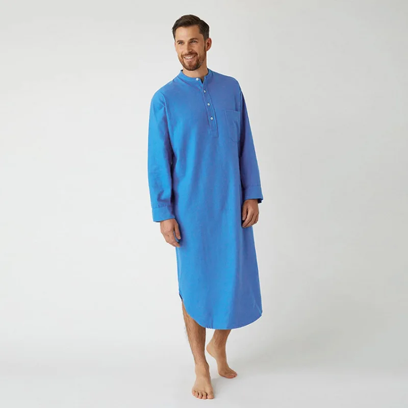 

Shirt Men's Robe Men's New European and American Fashion Ethnic Style Long Sleeved Muslim Long Style