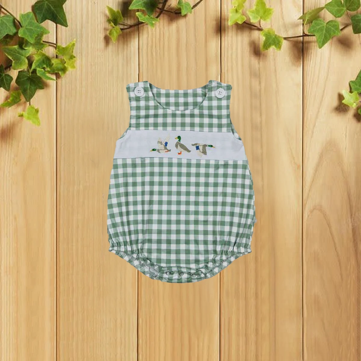 94-sr1066-padrao-de-pato-bordado-colete-xadrez-verde-claro-e-branco-macacao-de-bebe-para-bebes