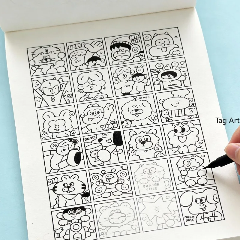 Livre d'images pour soulager l'anxiété, album de dessins à copier, thèmes dinosaures/monstres/aliments et autres, livre de coloriage créatif