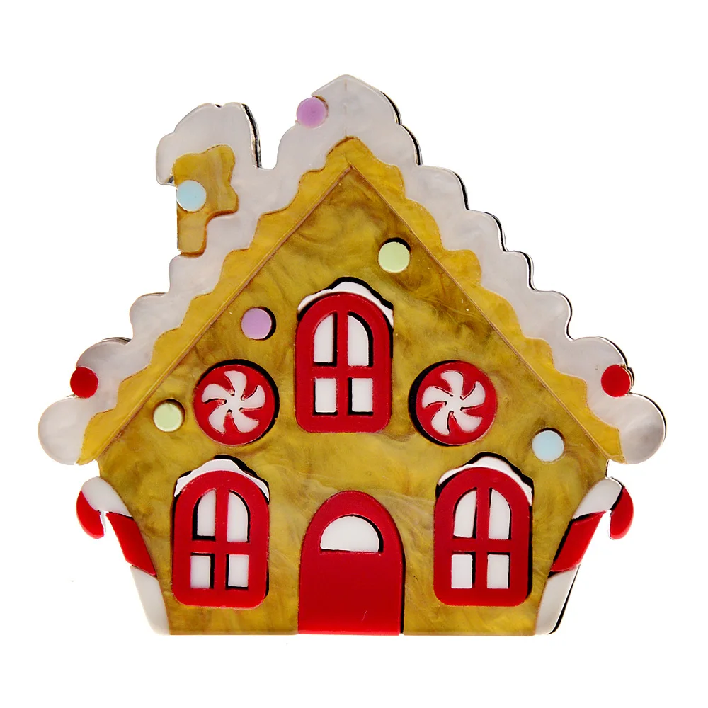 acrylic candy house brooch handmade fashion pins badge jewelry