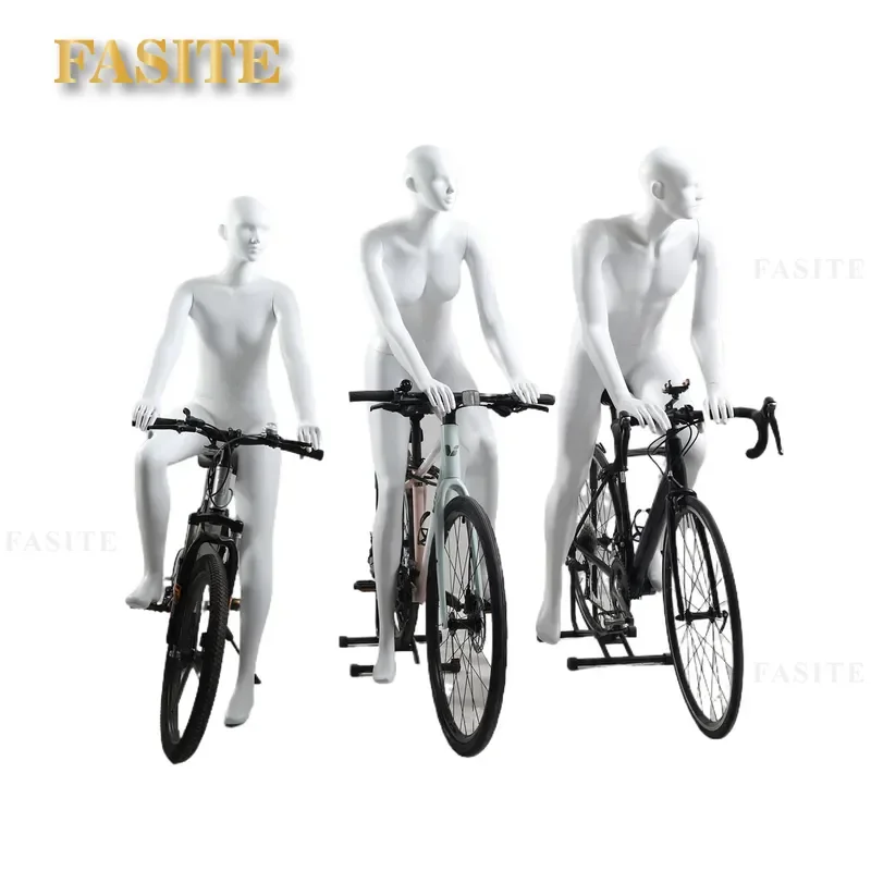 For Cycling Sports Mannequin Full Body Display Stand Men Women Kids Outdoor Window Showroom Prop Realistic Pose Decoration